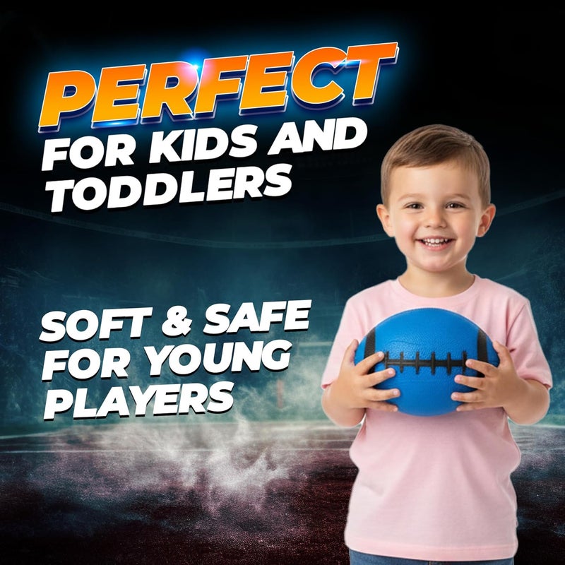 PlayBolt 6-Inch Mini Footballs for Kids (Pack of 5) - Inflatable PVC Football Toys for Boys & Girls w/Hand Pump, Easy to Grip Small Sports Balls for Backyard, Recess, Party Favor, Indoor/Outdoor - Image 5